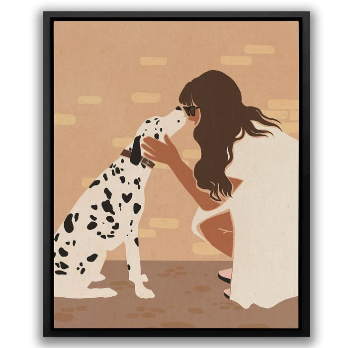 Woman and Dalmatian - Animals Art for Female Office