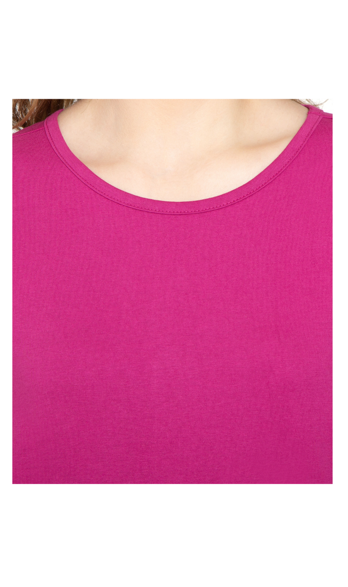 Women's 3/4 Sleeve Crew Neck Top — Comfortable Jersey Knit