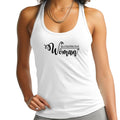 Womens Fitness Tank Top Graphic T-shirt - Quintessential Woman Black