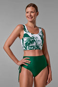 Women's Spring Garden Bikini Swim Crop Top | Eden Palm Paradise
