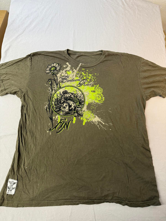 Y2K Cardboard Robot Movie T-shirt Mason Brown Tee - XXL