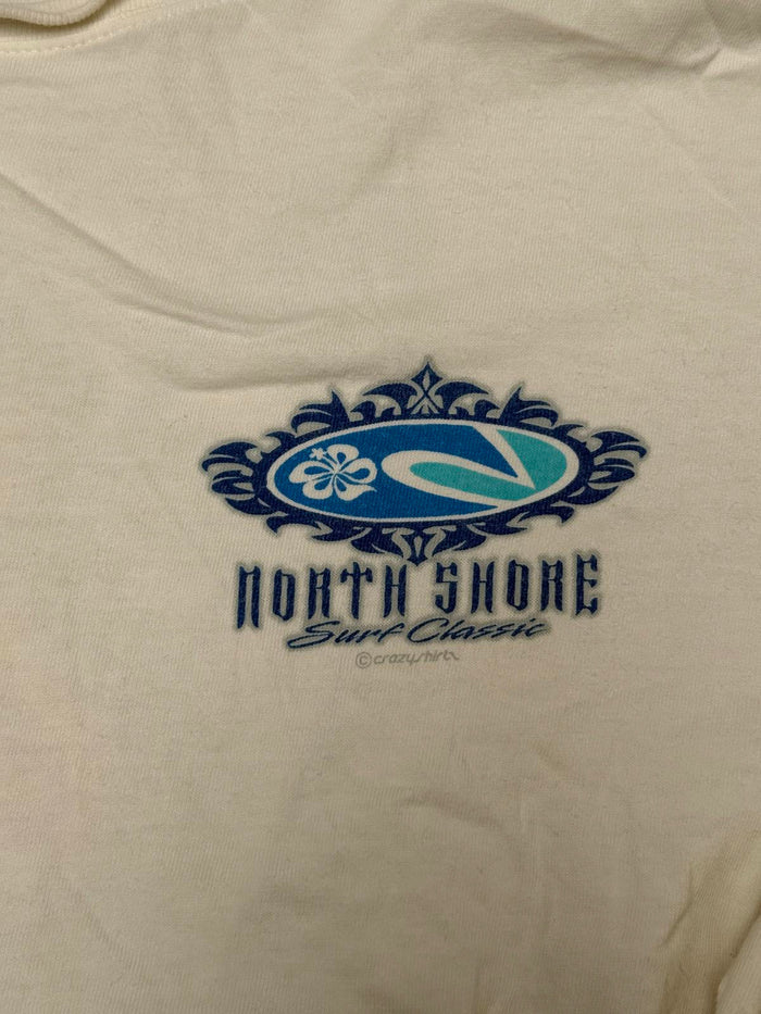 Y2K Crazy Shirts Pin Up Surfer Girl North Shore LS Tee - L