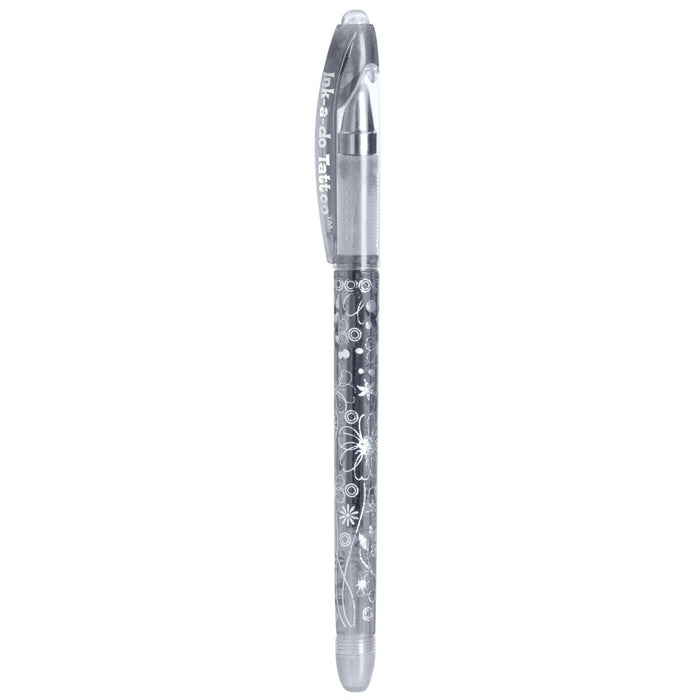 The YAY! Ink-A-Do Tattoo Pen by YAY! features a clear plastic gel design with white floral and swirl patterns—perfect for kids to create fun, temporary body art just like tattoo pens.