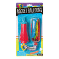 The YAY! Rocket Balloons set by YAY! includes a red and blue rocket-shaped air pump, a clear tube of colorful balloons, and eye-catching blue and yellow packaging with playful graphics and the word WOOOSH!! for hands-on fun.