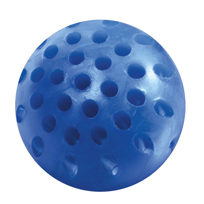 The YAY! Sticky Wall Ball by YAY! is a blue plastic ball covered with evenly spaced holes, designed for repeated play and shown against a white background.