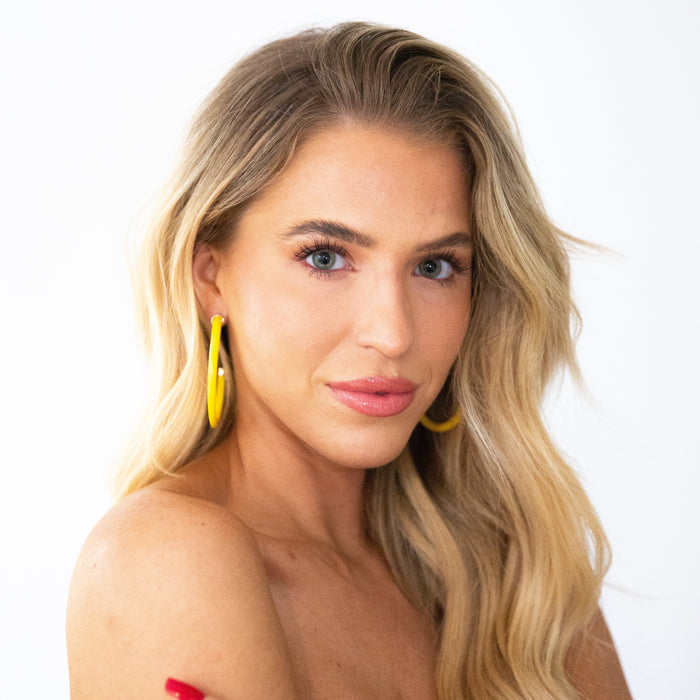 Yellow Hoop Earrings