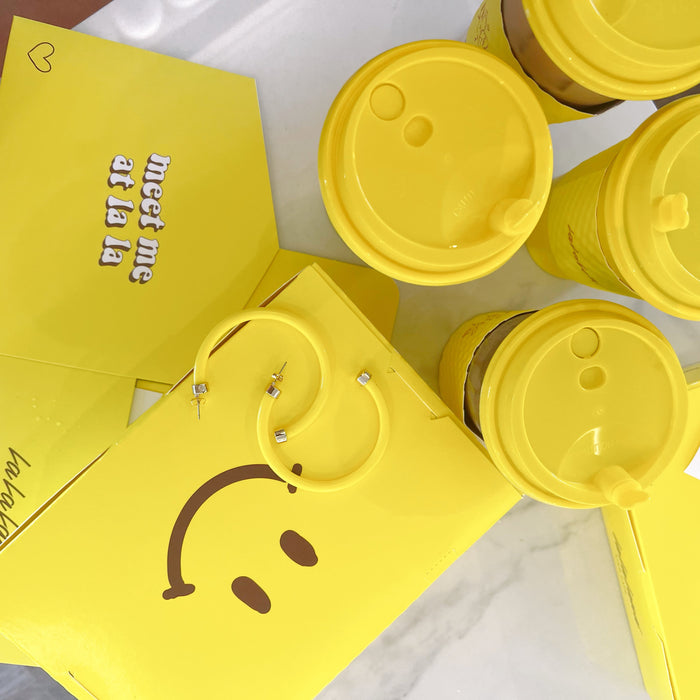 Yellow Hoop Earrings