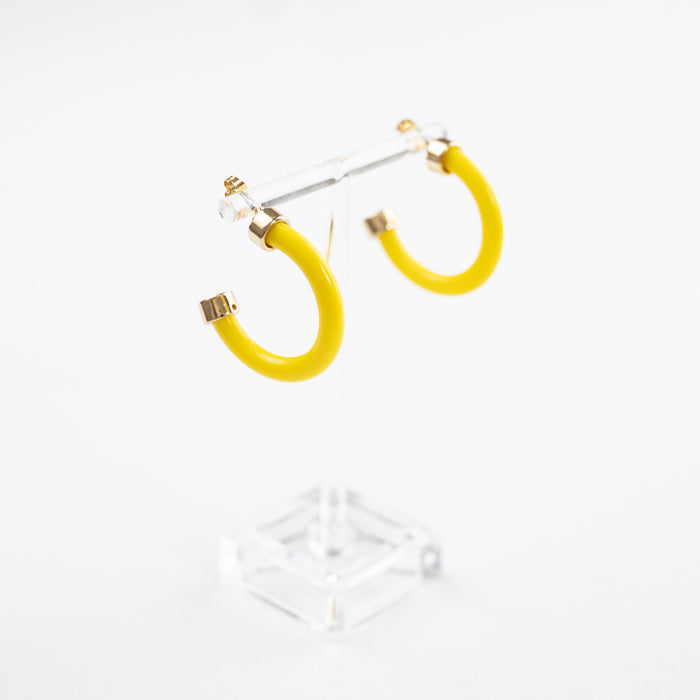 Yellow Hoop Earrings