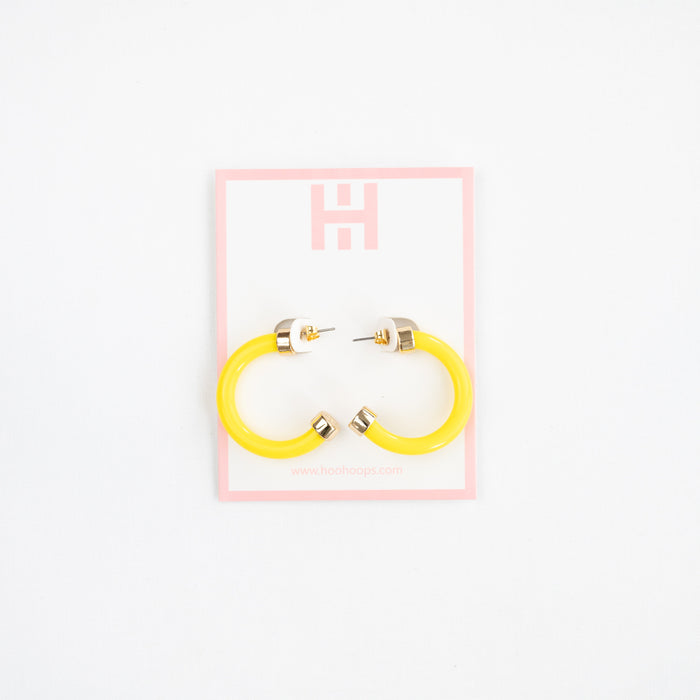 Yellow Hoop Earrings