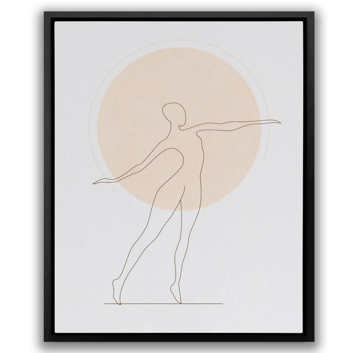 Yoga Ascension - Figurative White Canvas Wall Art