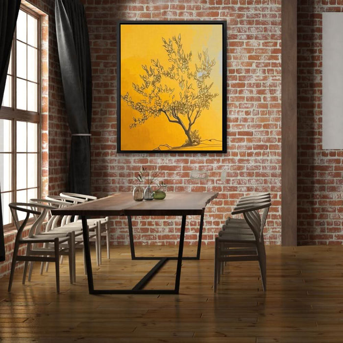 Zen Gold Tree - Gold Wall Art for Dining Room