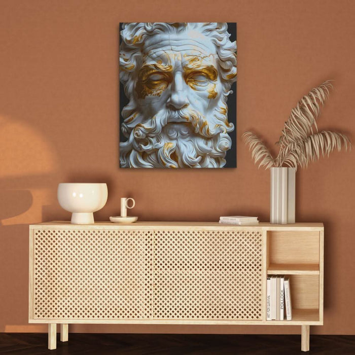Zeus Bust - Gold God Canvas Print